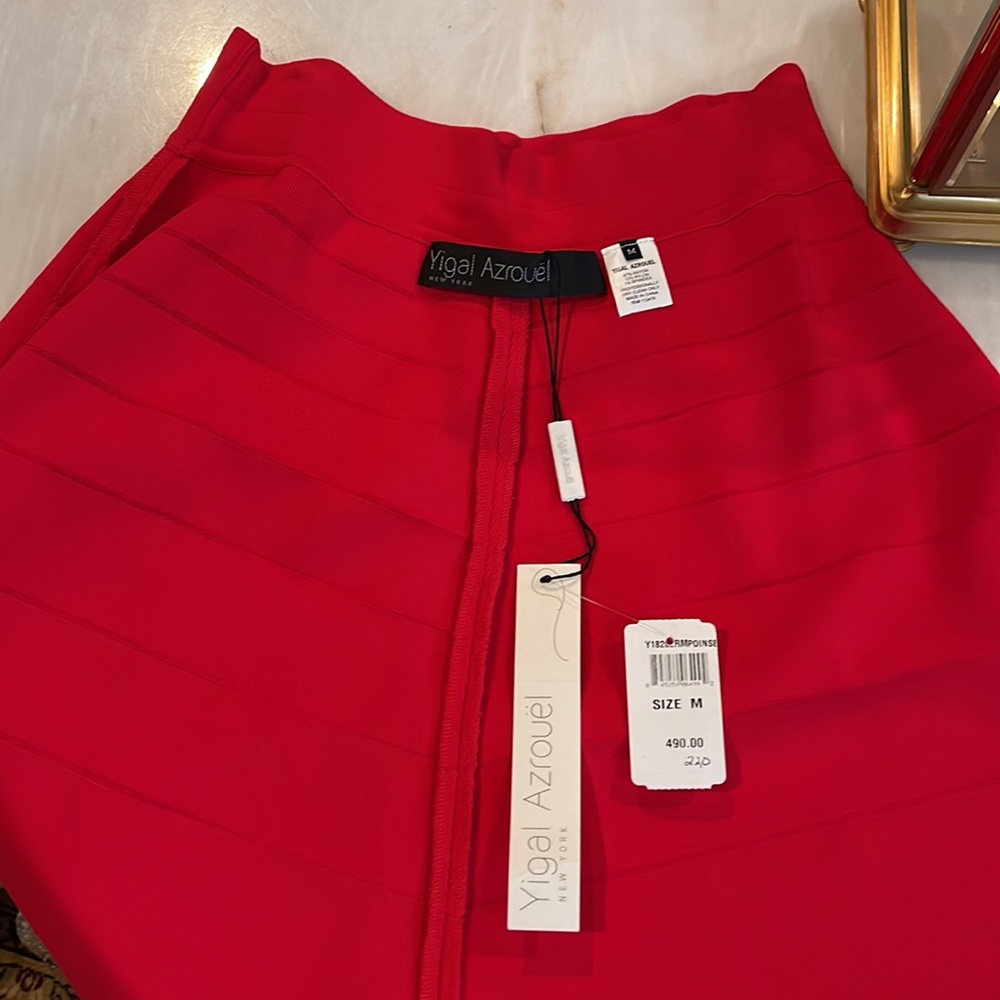 Yigal Azrouel 'Milan' Swing Skirt Red Medium NWT - Picture 3 of 5